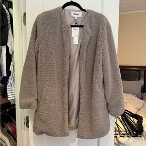 BB Dakota Women's Cozy Grey Teddy Jacket